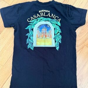 Casa Blanca Black Graphic T-Shirt with Colorful Design boys 4/5
